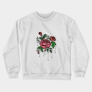 Colorful chandelier floral sketch. Crewneck Sweatshirt